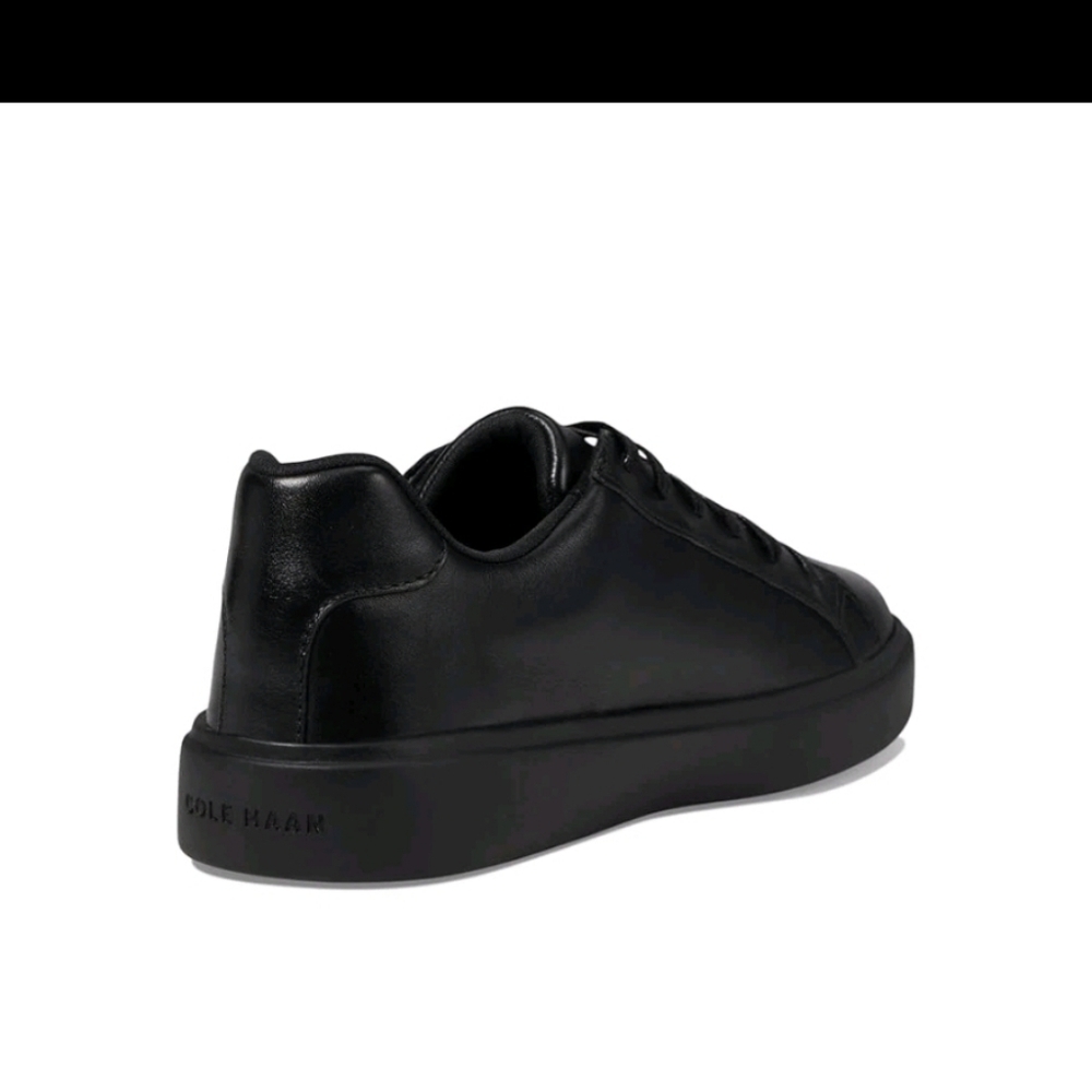 Cole Haan Women’s Grand Crosscourt Daily Leather Sneaker - Black/Black - Picture 4 of 9
